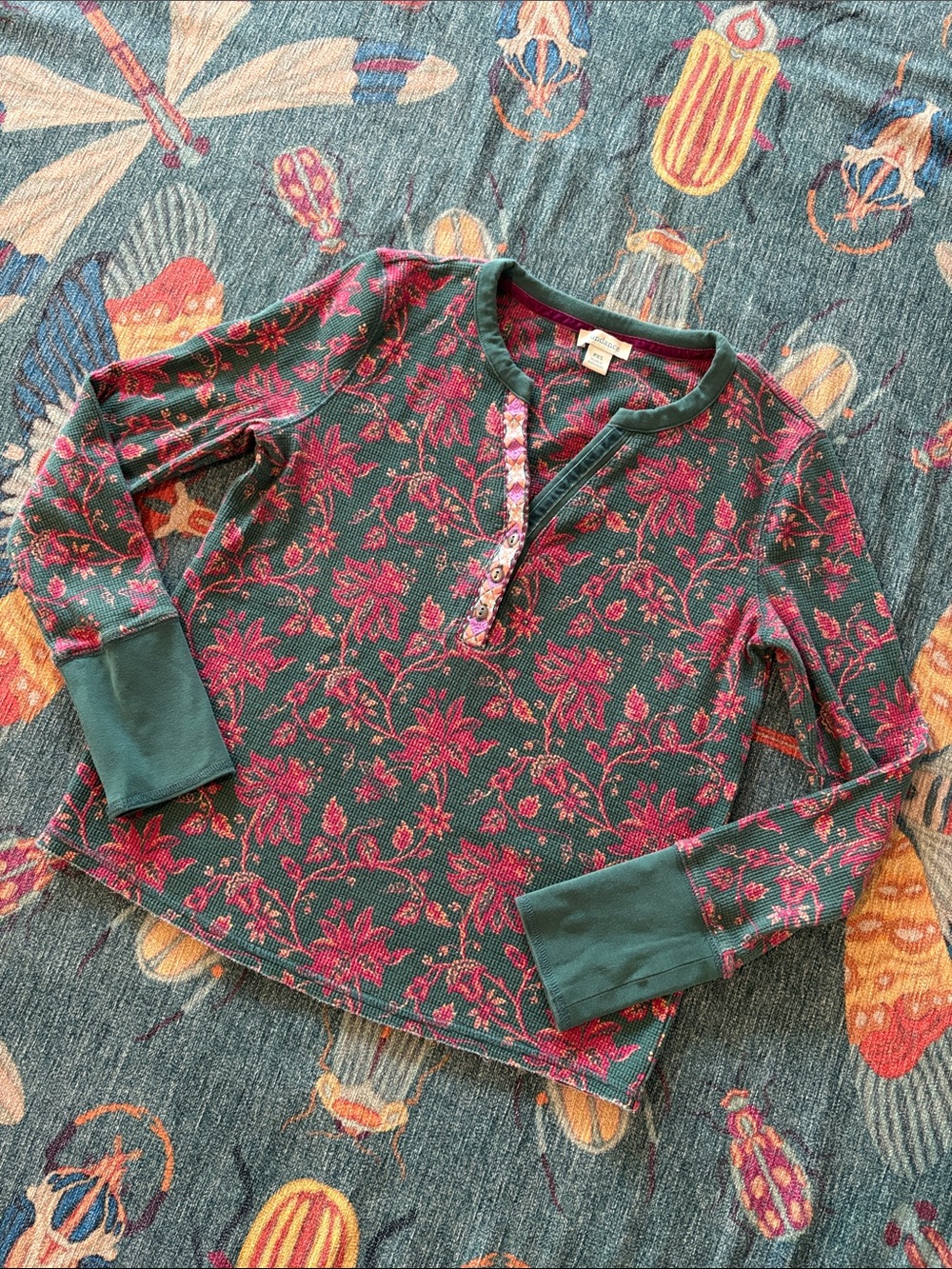 Super cute petite Sundance thermal henley P XS